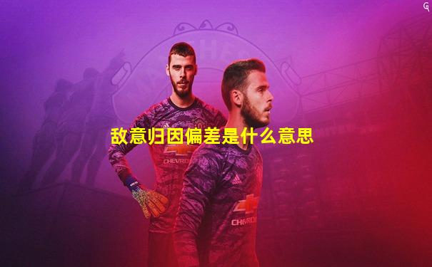 敌意归因偏差是什么意思